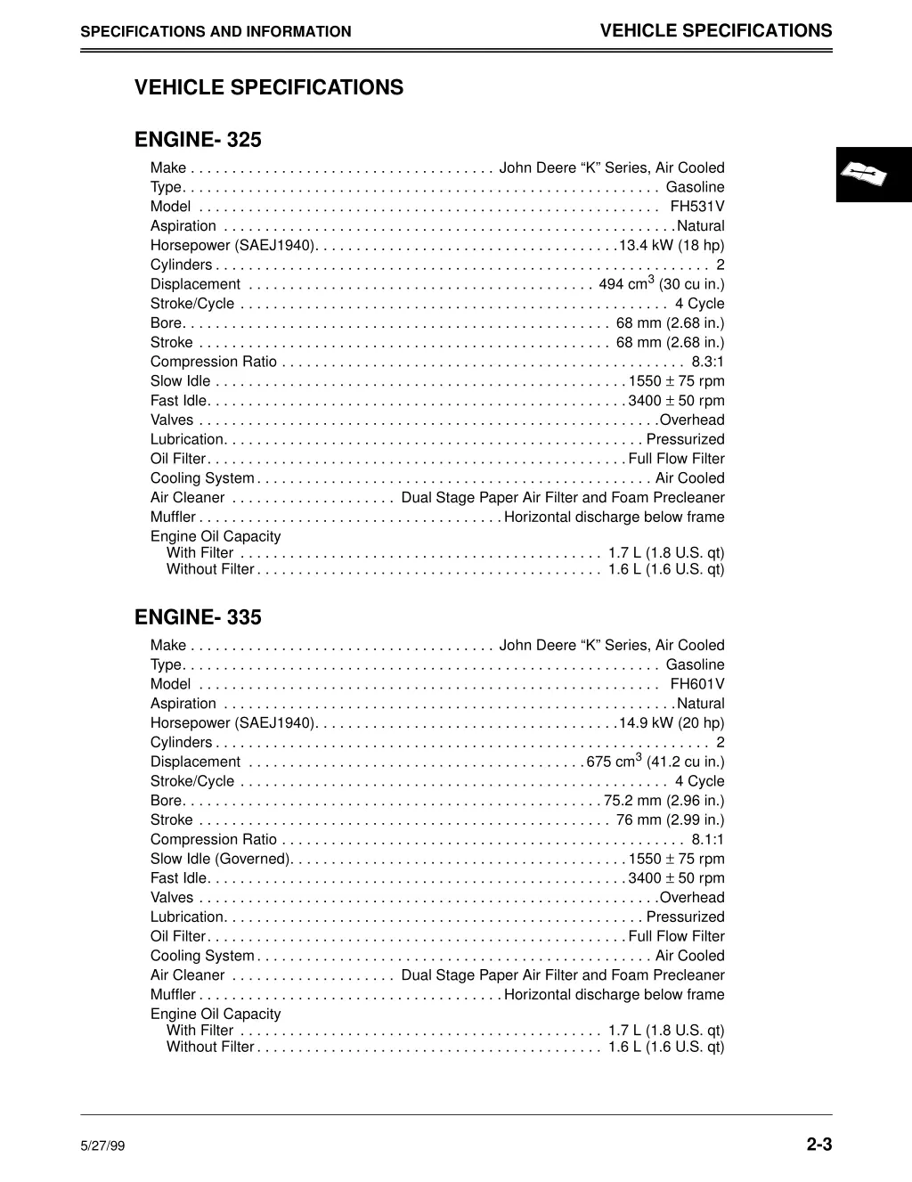 vehicle specifications