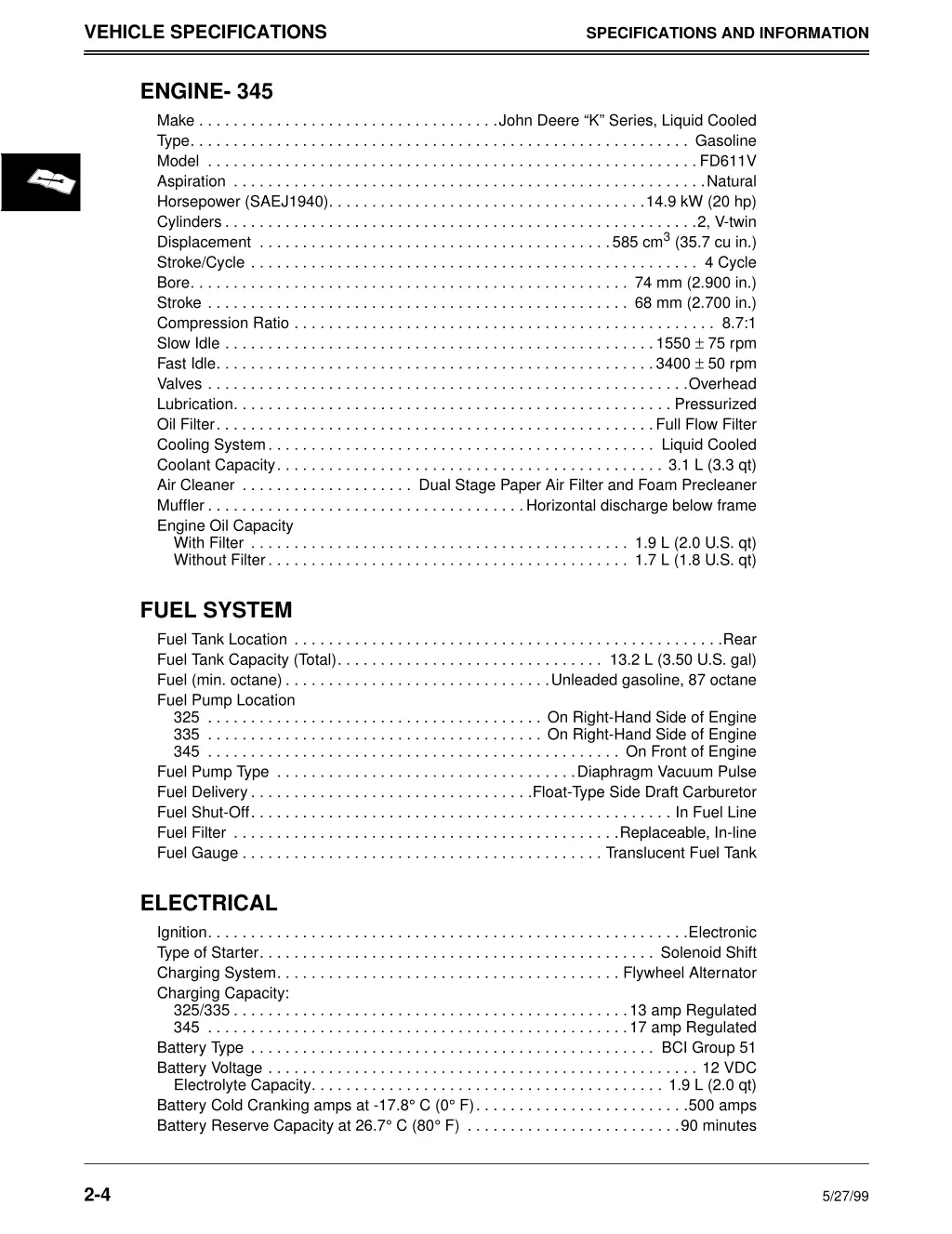 vehicle specifications 1