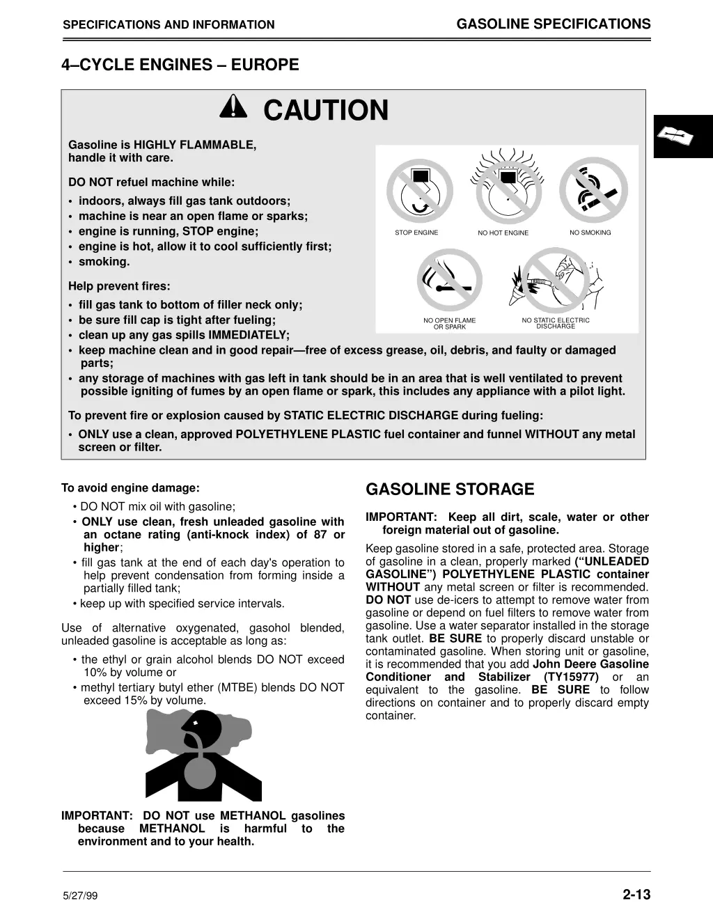 gasoline specifications 1