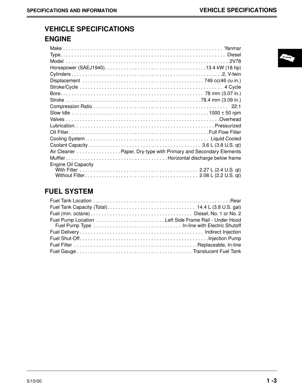 vehicle specifications