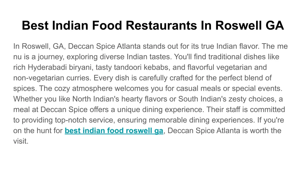 best indian food restaurants in roswell ga