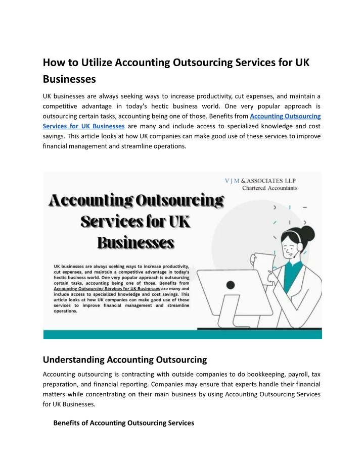 how to utilize accounting outsourcing services