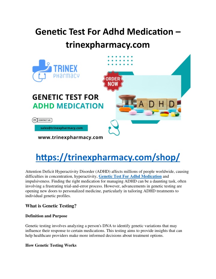 genetic test for adhd medication trinexpharmacy