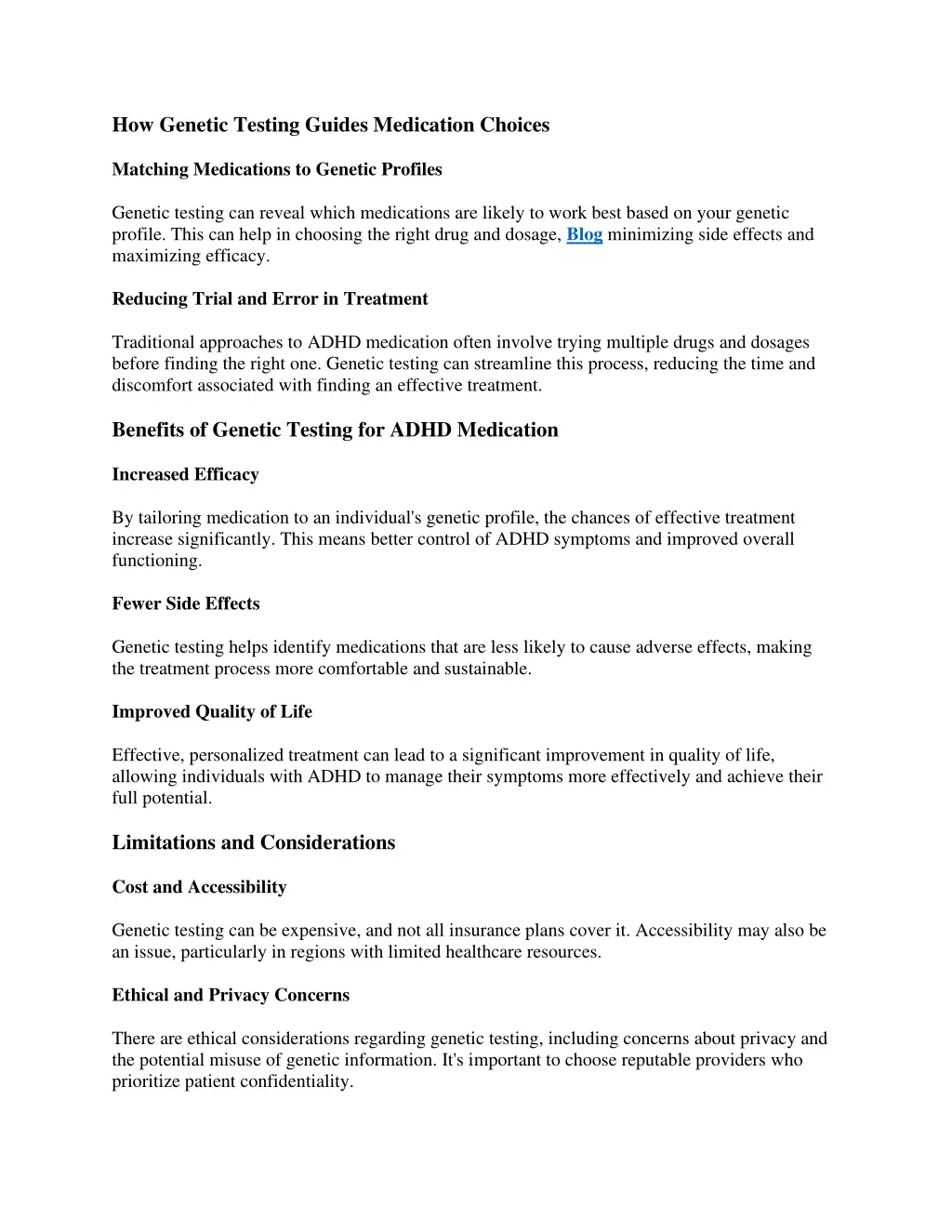 how genetic testing guides medication choices