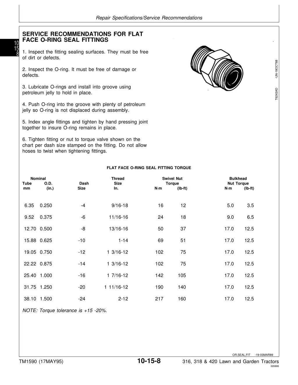 repair specifications service recommendations 1