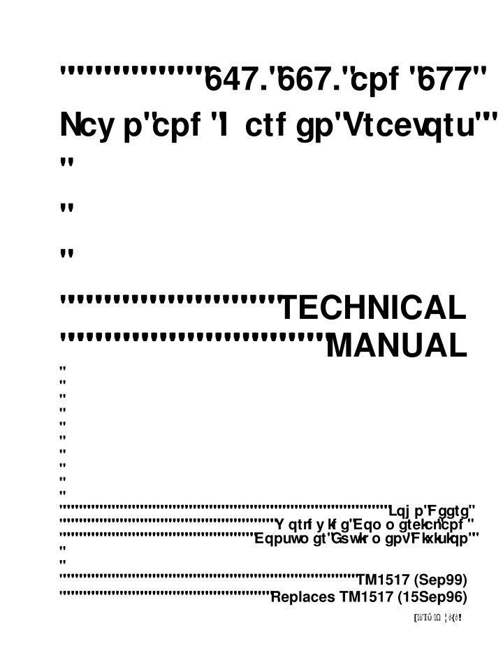 technical manual tm1517 sep99 replaces tm1517