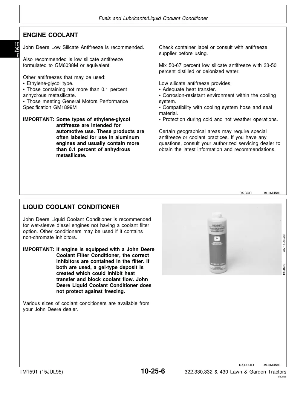 fuels and lubricants liquid coolant conditioner