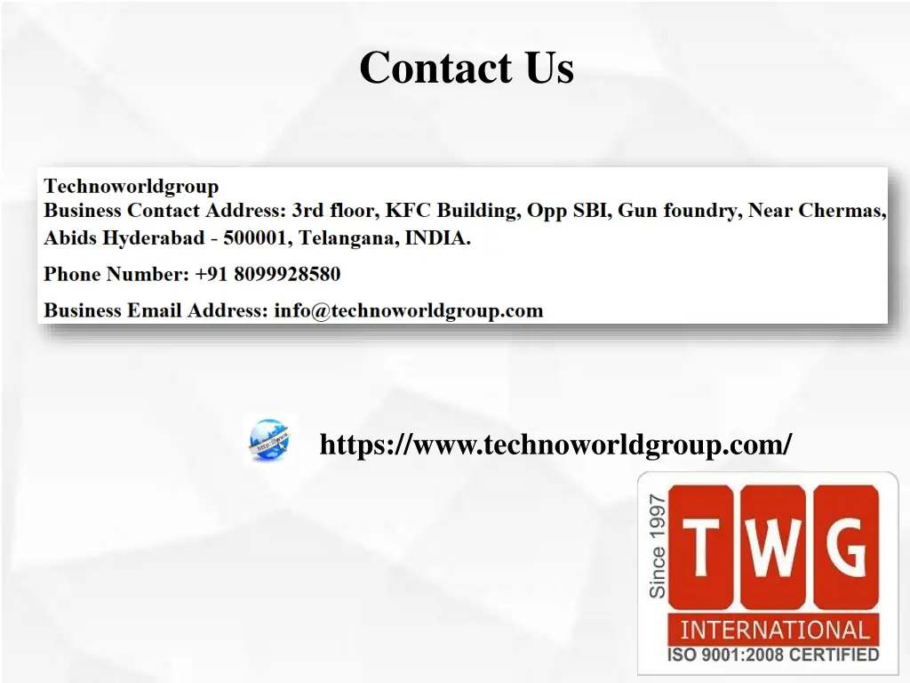 contact us