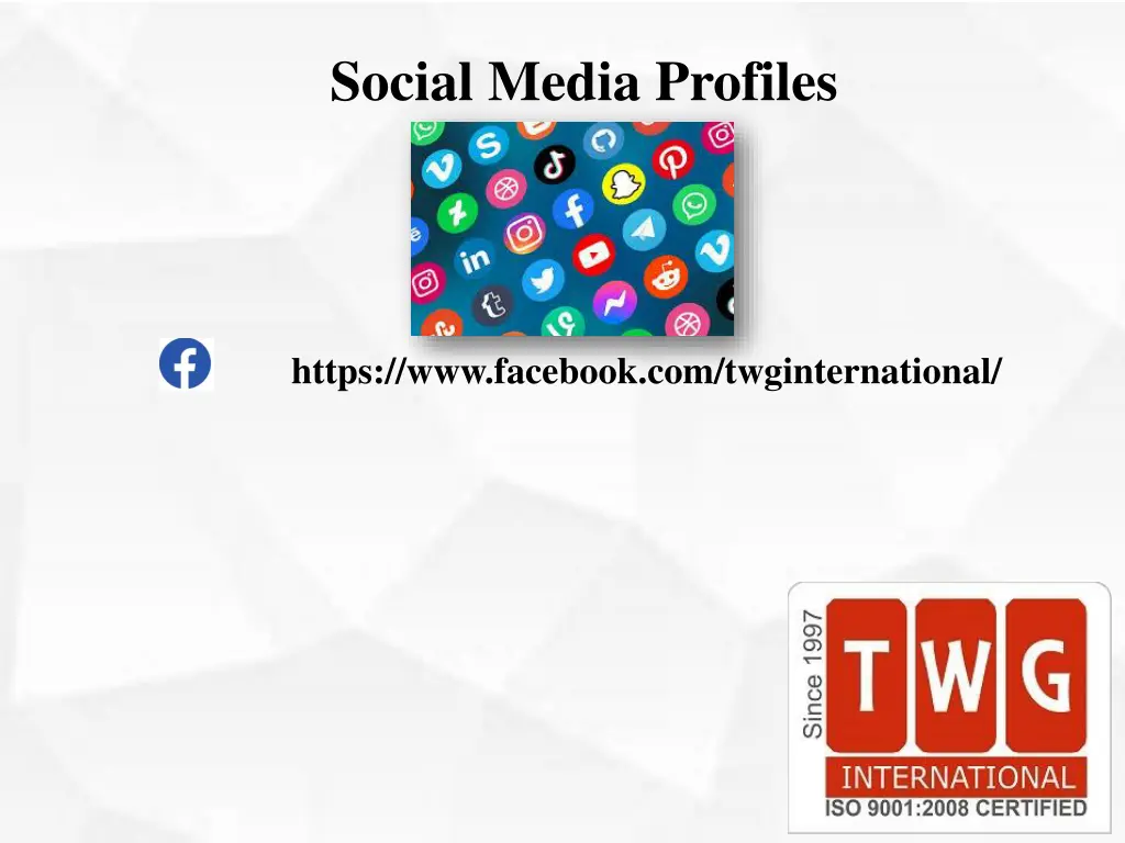 social media profiles