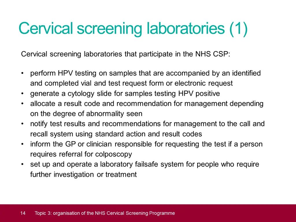 cervical screening laboratories 1