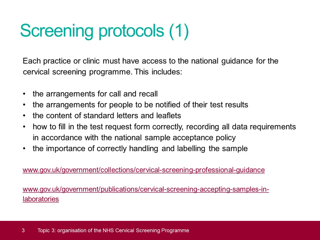 screening protocols 1