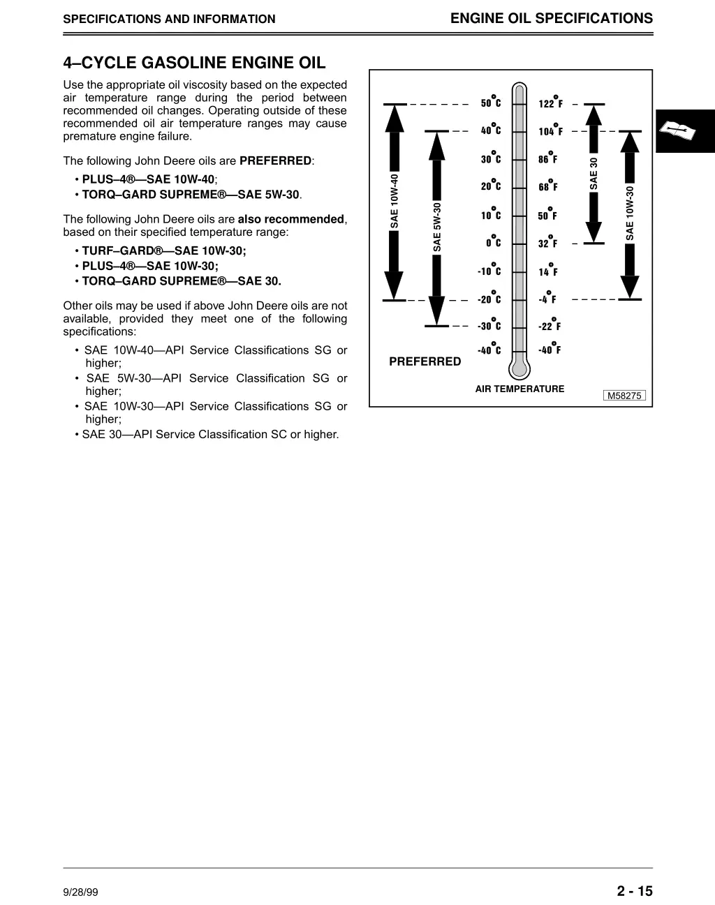 engine oil specifications 1