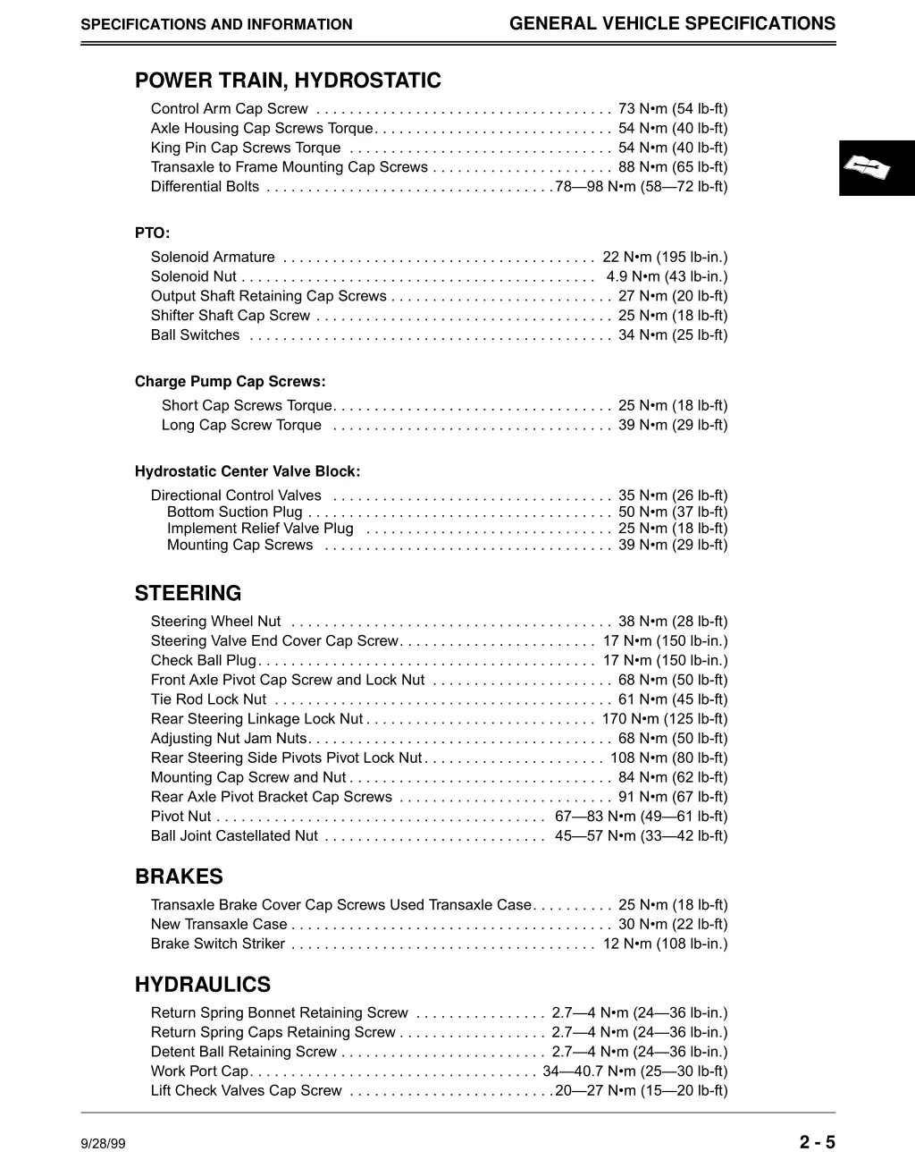 general vehicle specifications 2