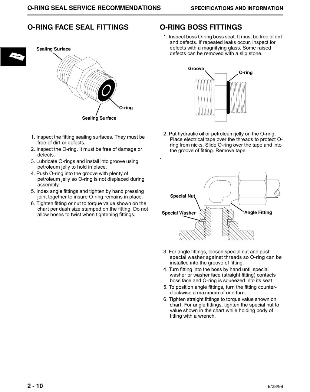 o ring seal service recommendations 2