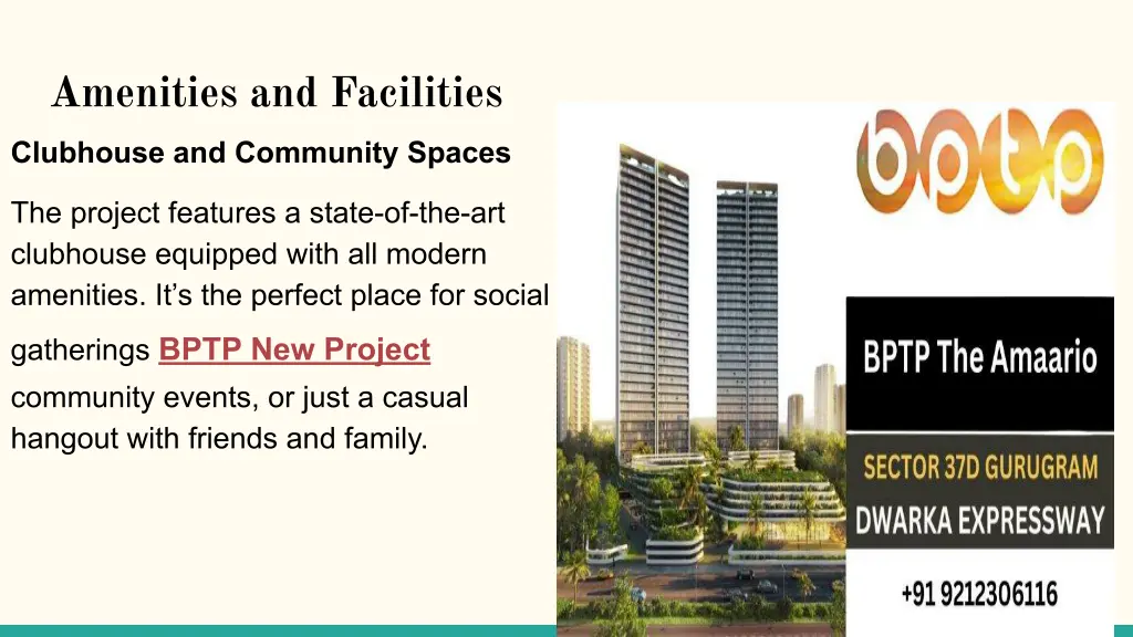 amenities and facilities