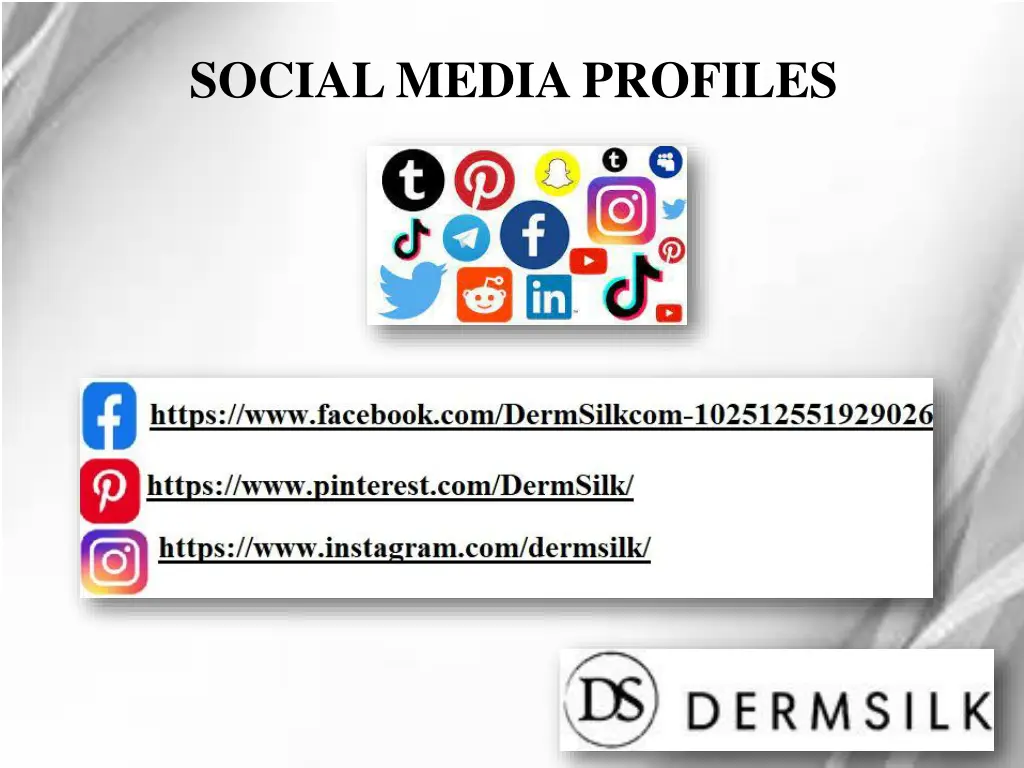 social media profiles