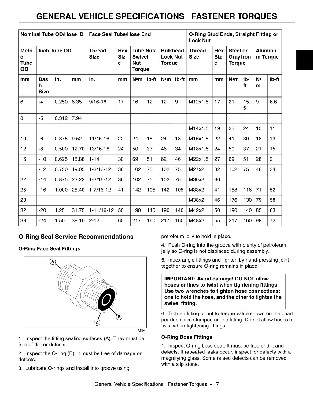 general vehicle specifications fastener torques 4