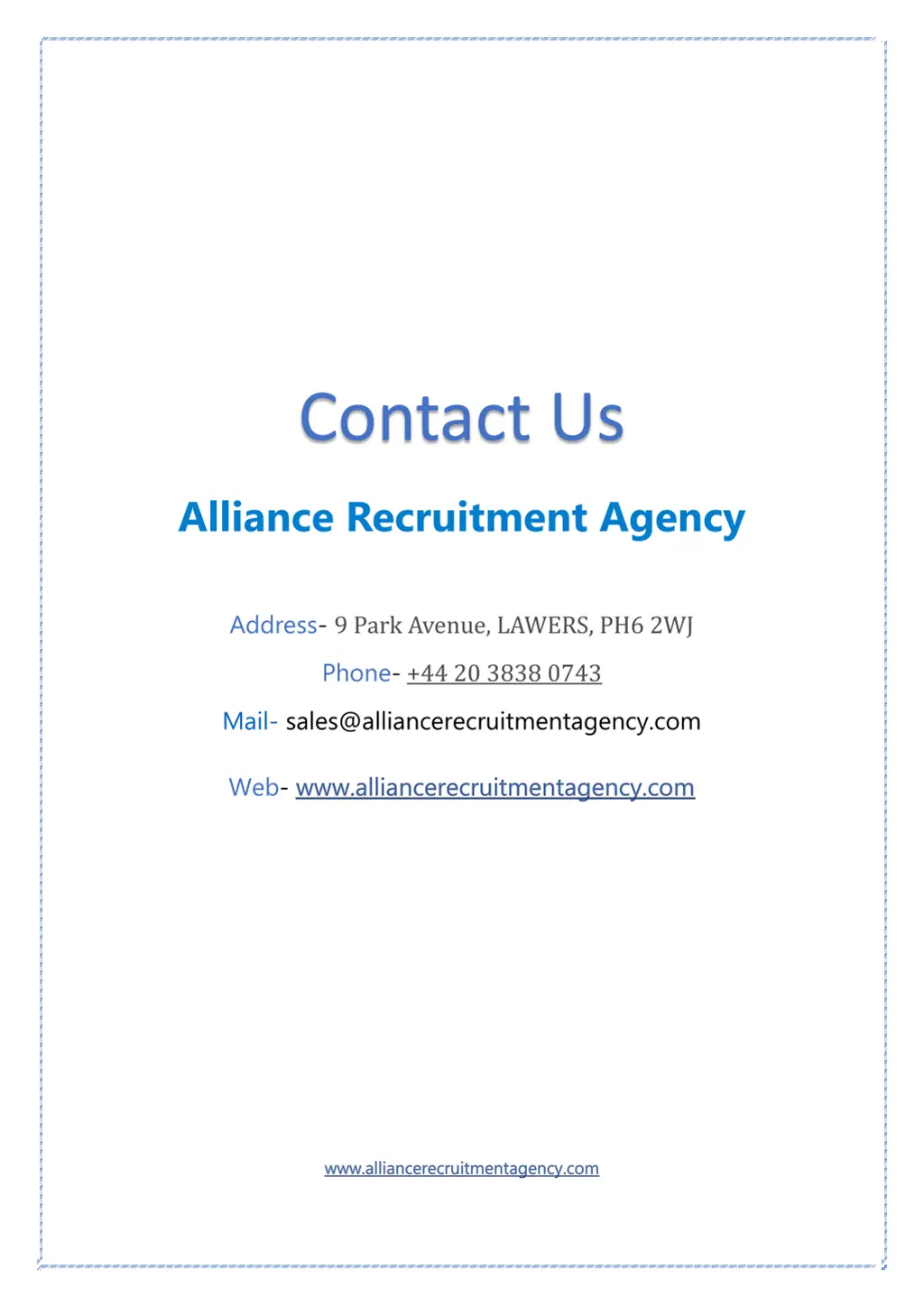 contact us