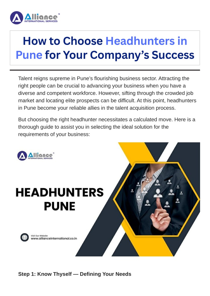 how to choose headhunters in pune for your