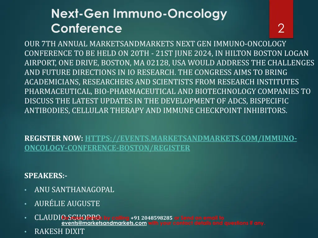 next gen immuno oncology conference