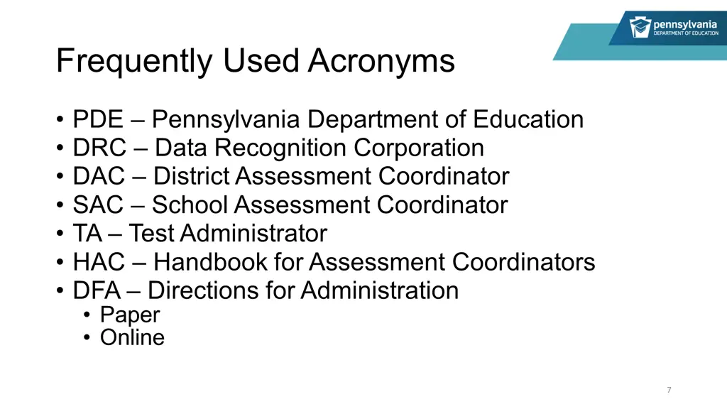 frequently used acronyms