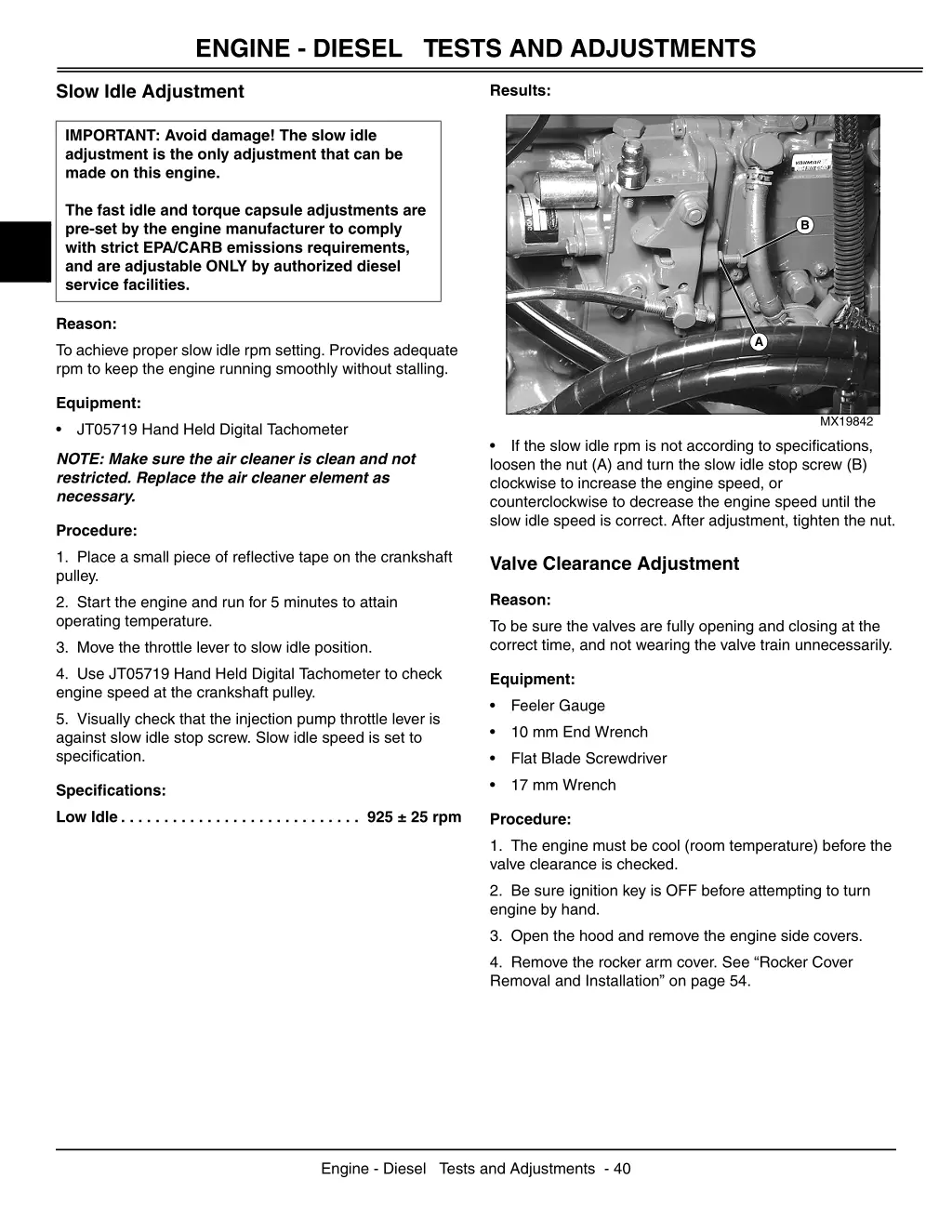 engine diesel tests and adjustments 1