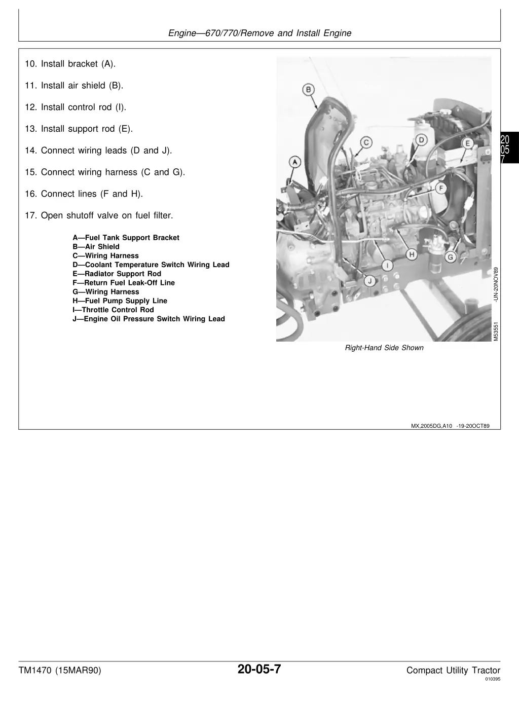 engine 670 770 remove and install engine 5