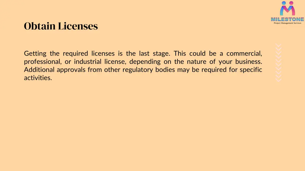 obtain licenses