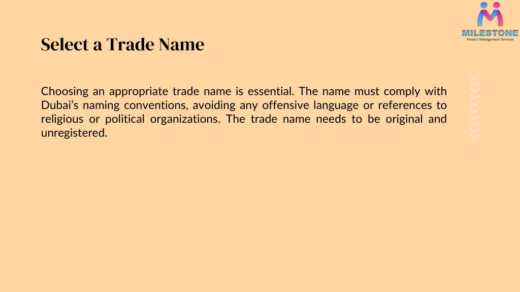 select a trade name