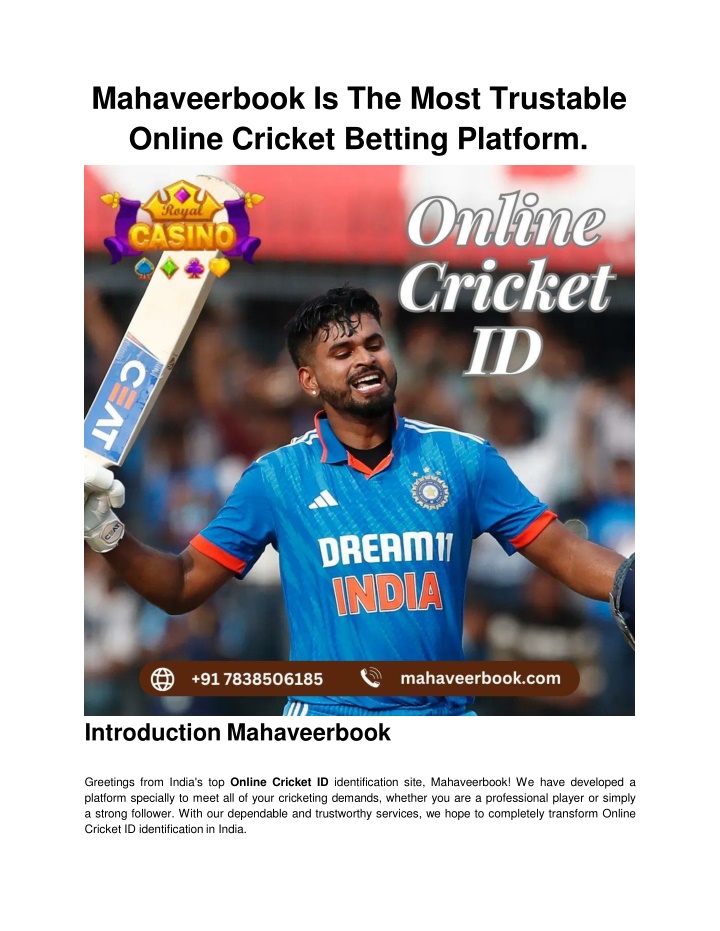 mahaveerbook is the most trustable online cricket