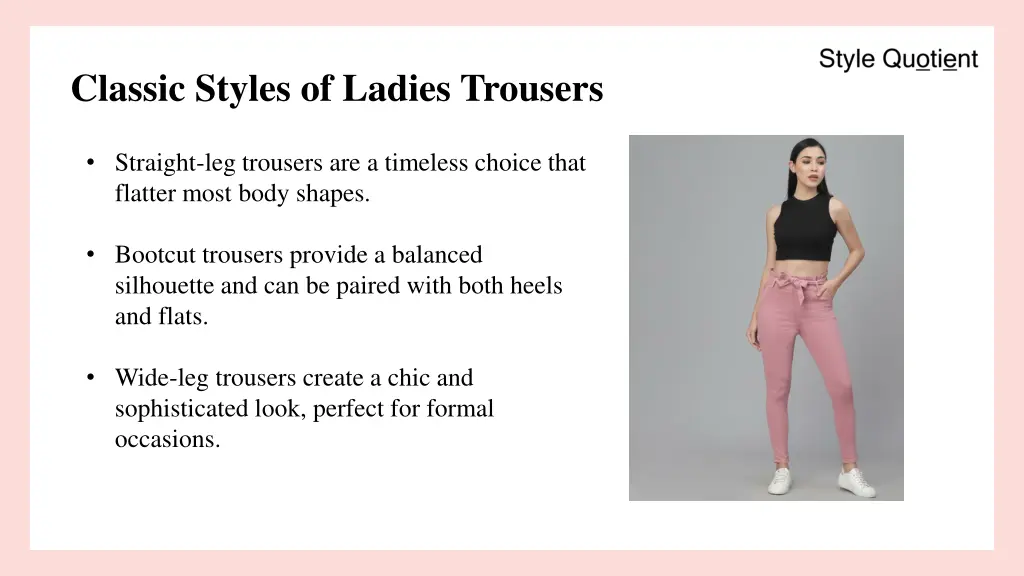 classic styles of ladies trousers 1