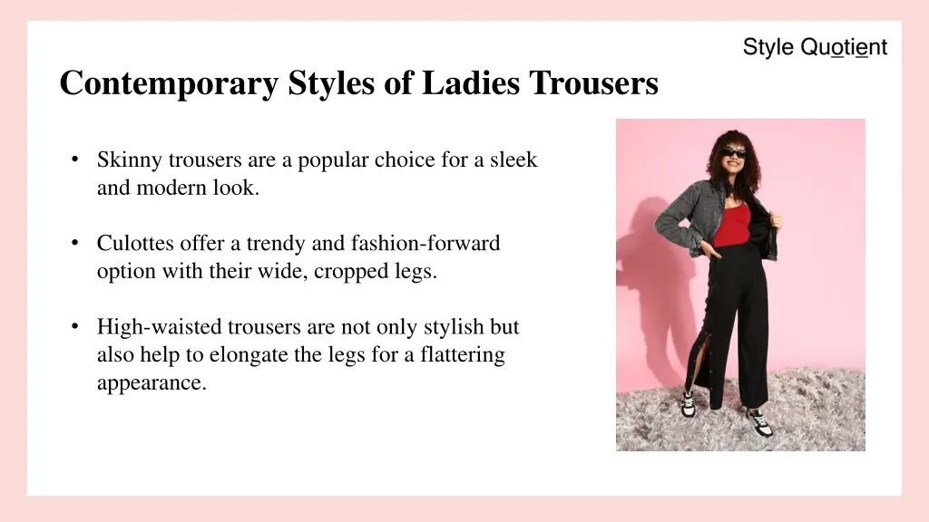 contemporary styles of ladies trousers