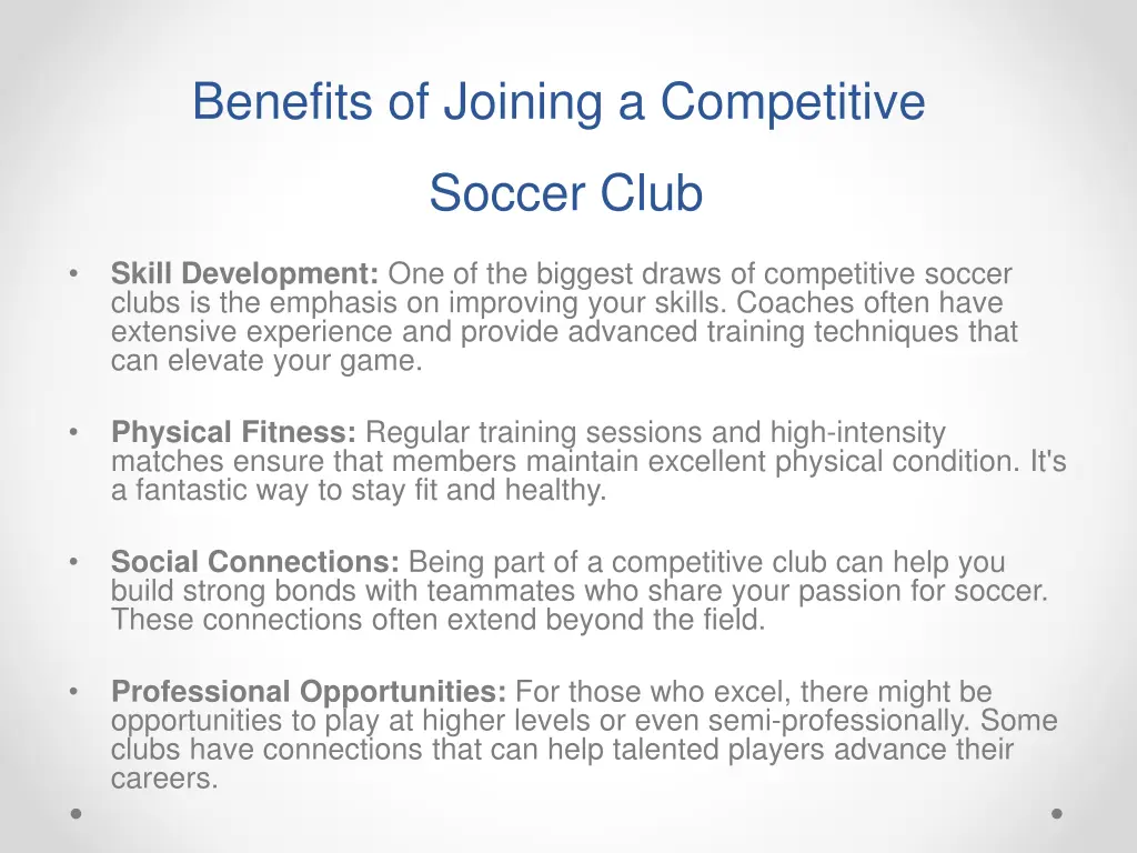 benefits of joining a competitive