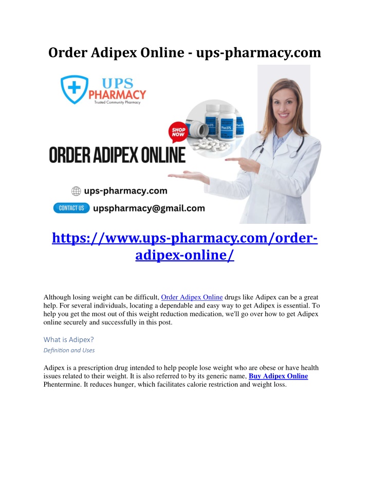 order adipex online ups pharmacy com