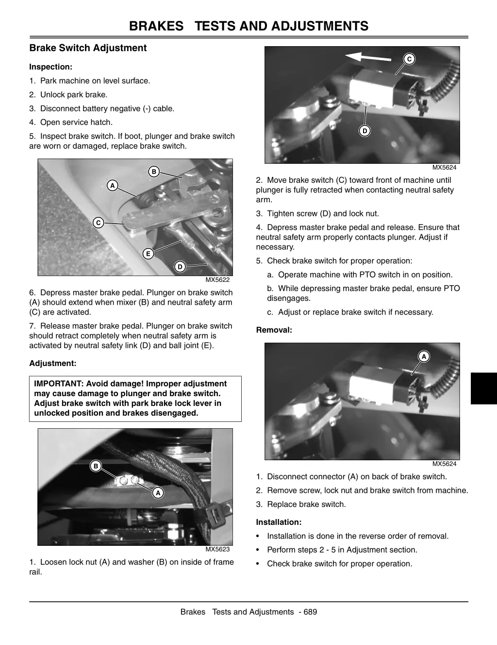 brakes tests and adjustments 1