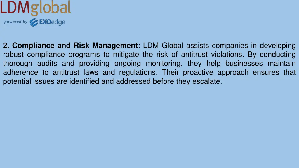 2 compliance and risk management ldm global