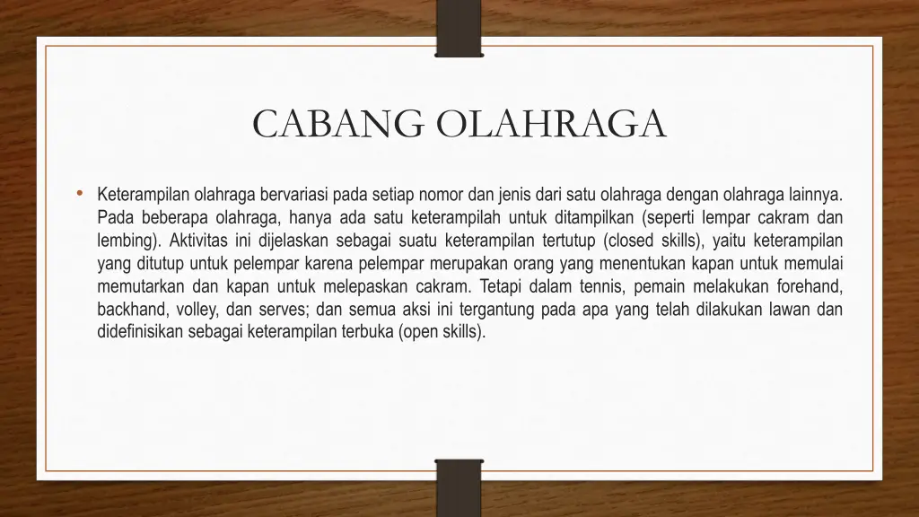 cabang olahraga