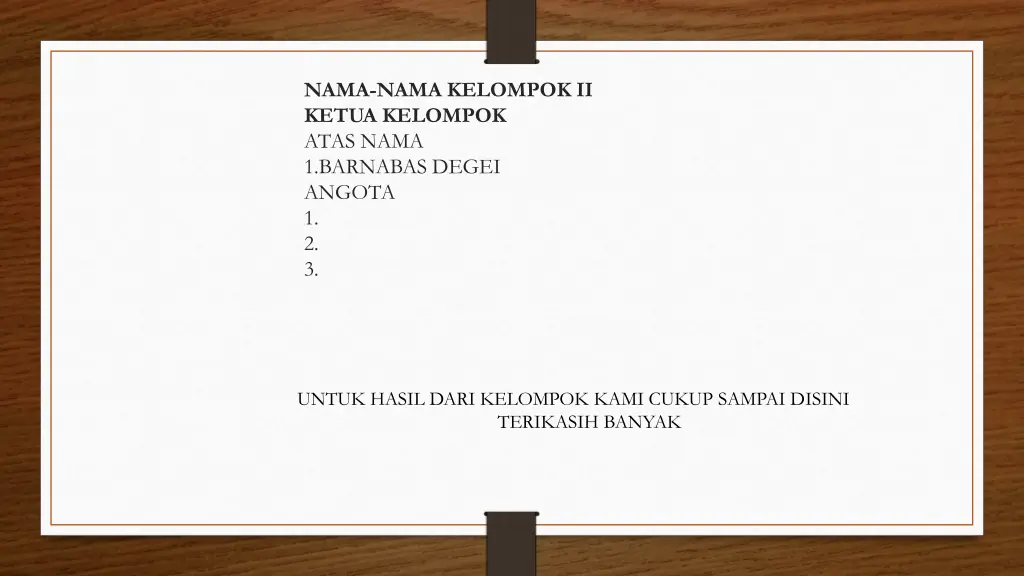 nama nama kelompok ii ketua kelompok atas nama