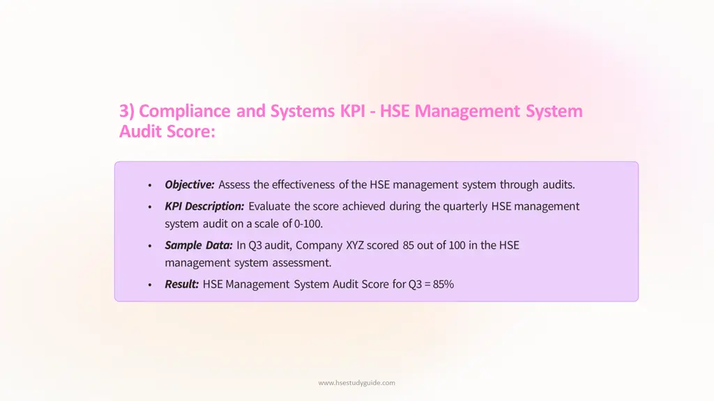 3 compliance and systems kpi hse management