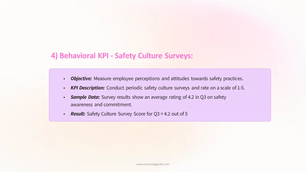 4 behavioral kpi safety culture surveys