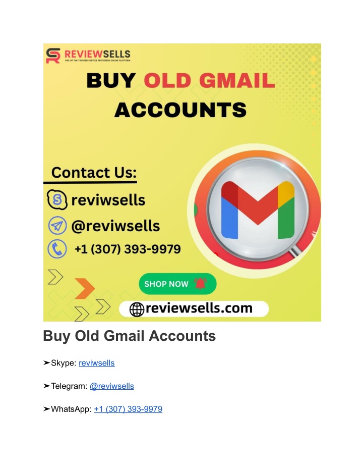 buy old gmail accounts