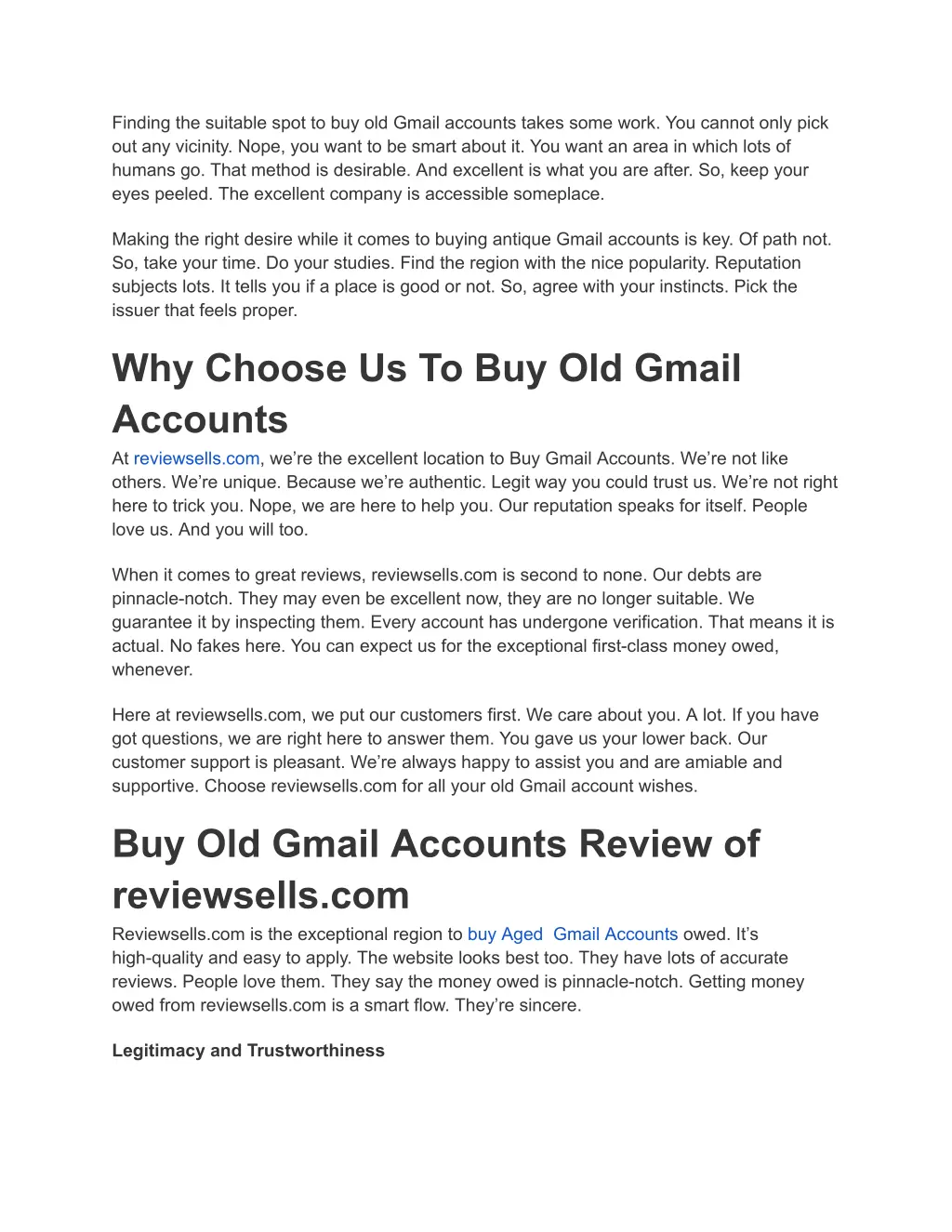 finding the suitable spot to buy old gmail