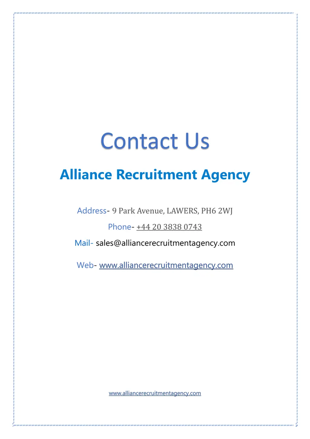 contact us