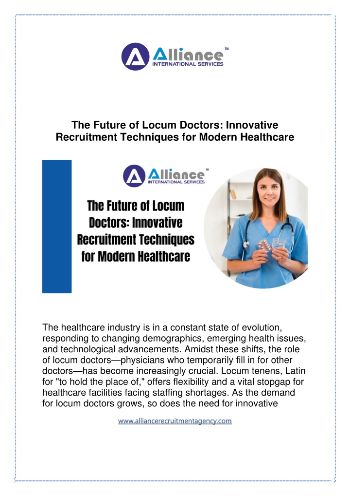 the future of locum doctors innovative