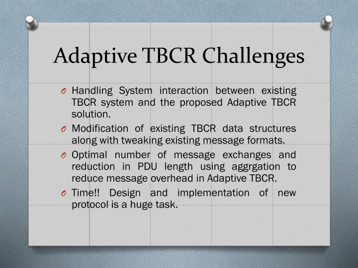 adaptive tbcr challenges