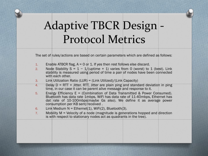 adaptive tbcr design protocol metrics