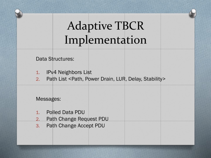 adaptive tbcr implementation