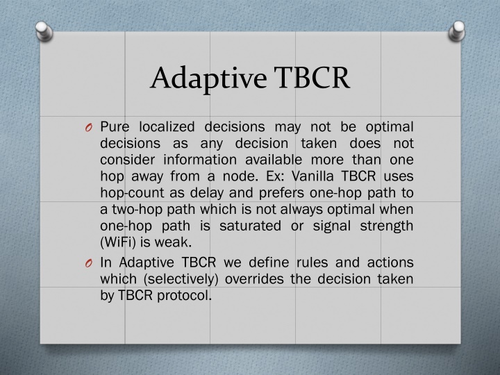 adaptive tbcr