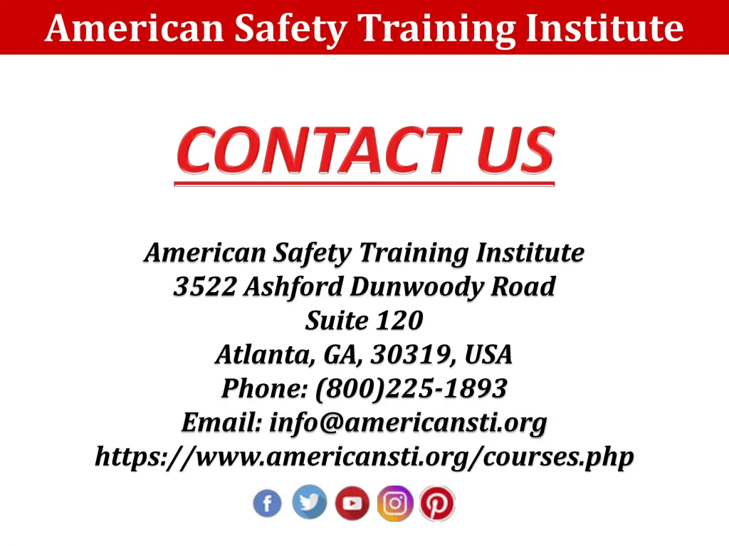 american safety training institute