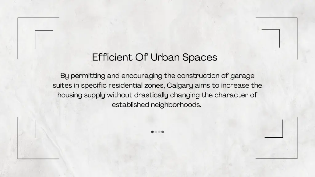 efficient of urban spaces
